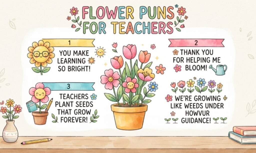 Flower Puns for Teachers