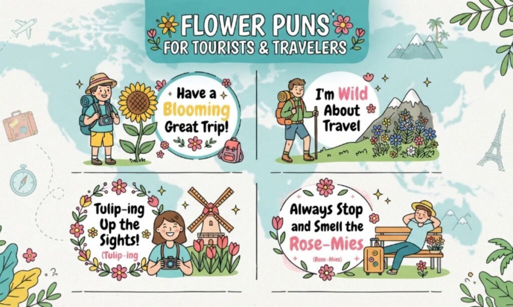 Flower Puns for Tourists and Travelers