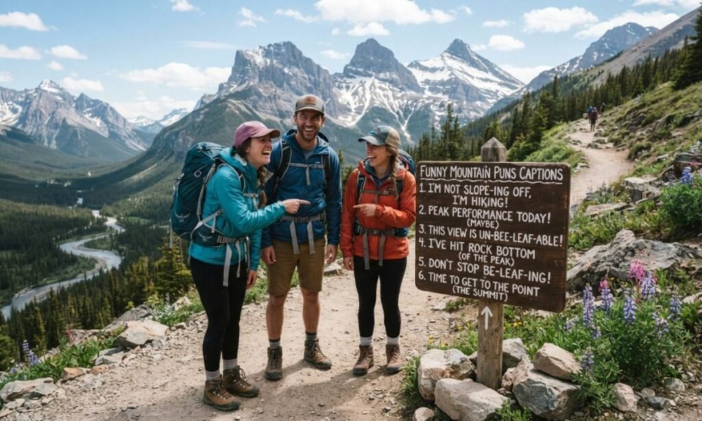 Funny Mountain Puns Captions