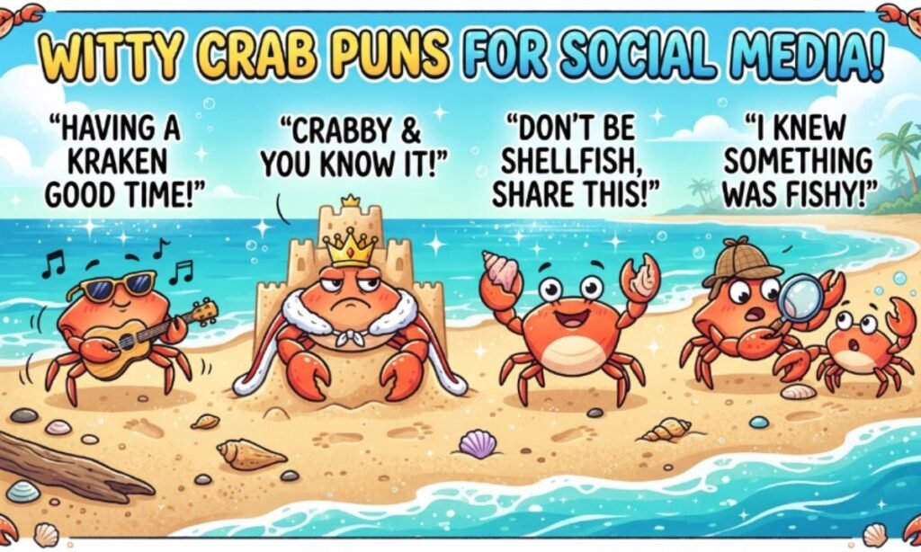 Witty Crab Puns for Social Media