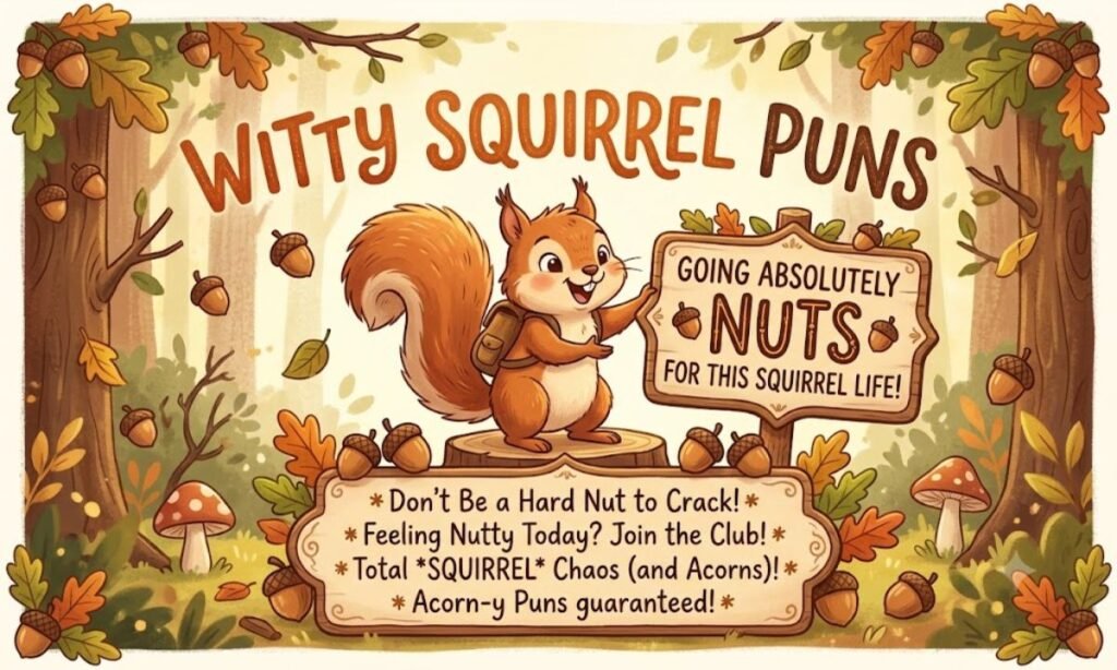 Witty Squirrel Puns for Social Media