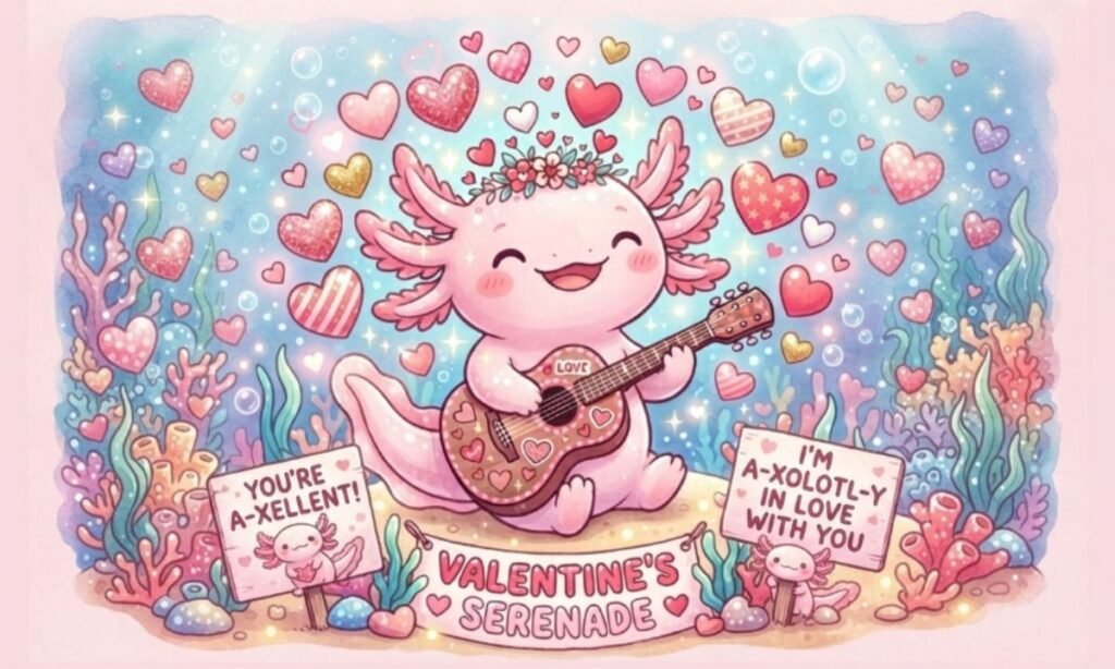 Axolotl Puns Valentine
