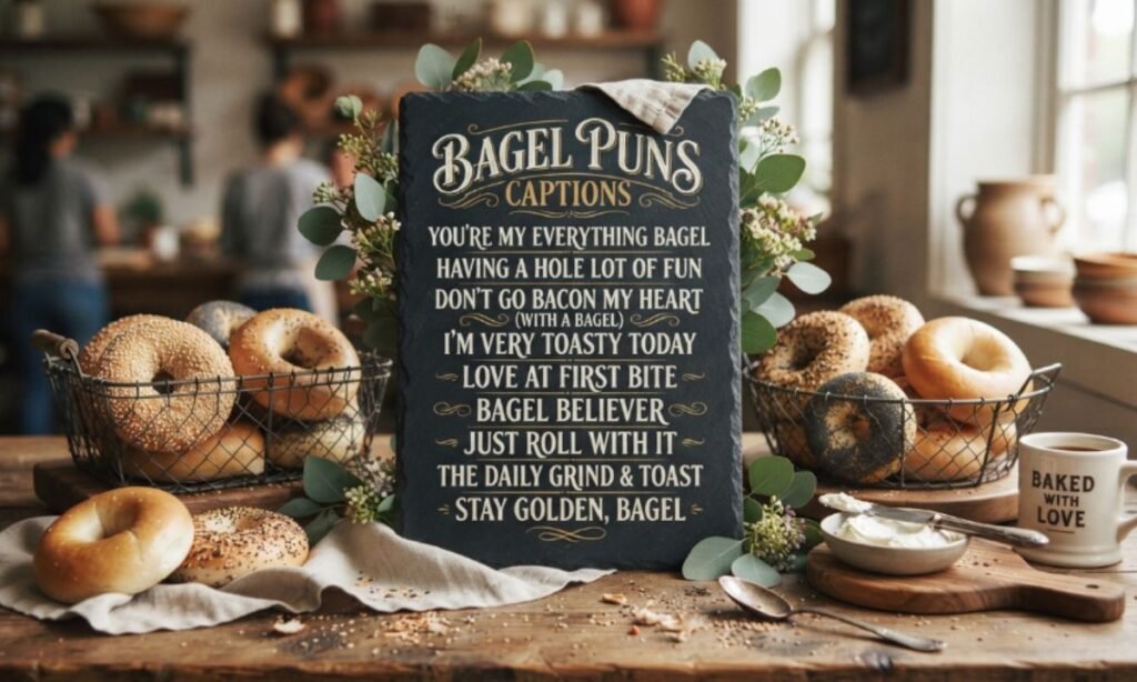 Bagel Puns Captions