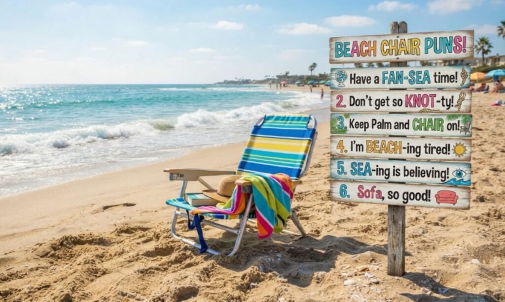 Beach chair puns
