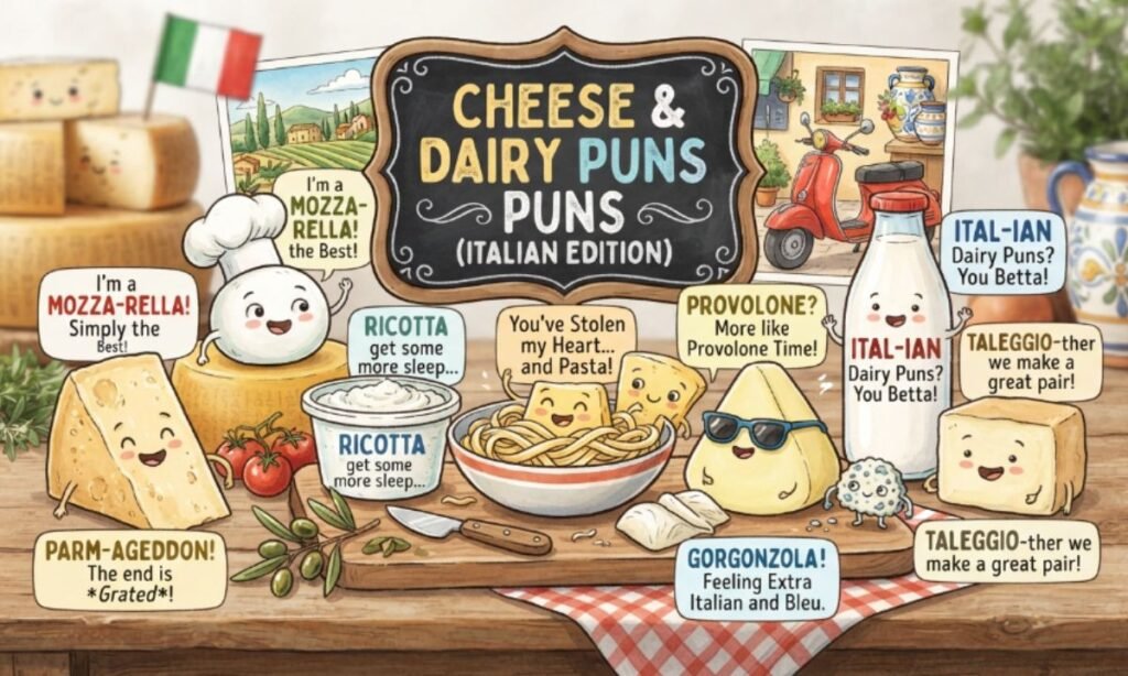Cheese & Dairy Puns (Italian Edition)