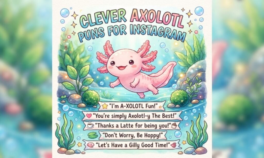 Clever Axolotl Puns for Instagram