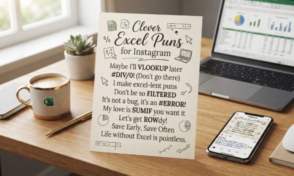Clever Excel Puns for Instagram 