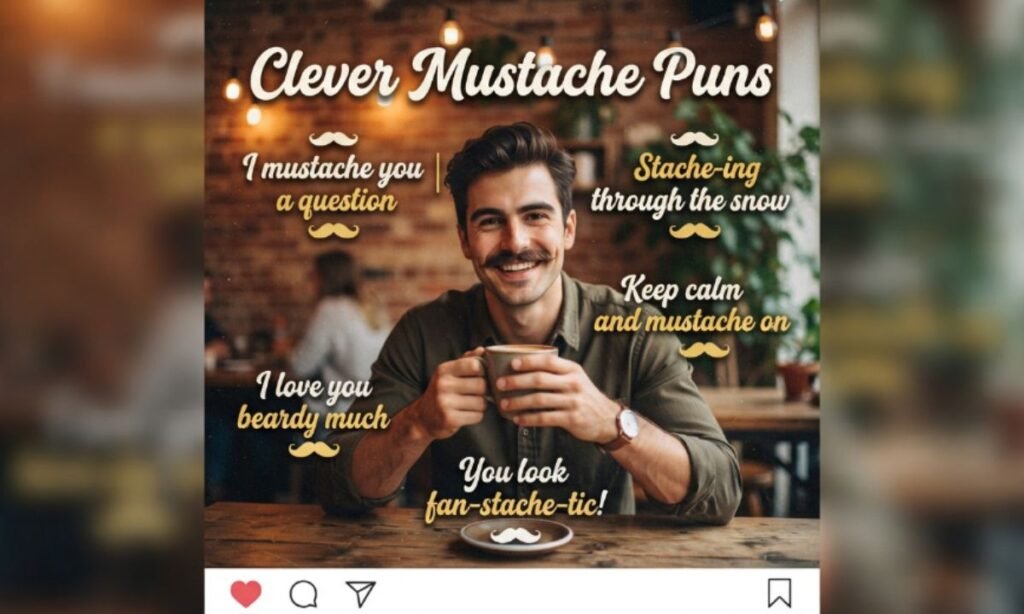 Clever Mustache Puns for Instagram