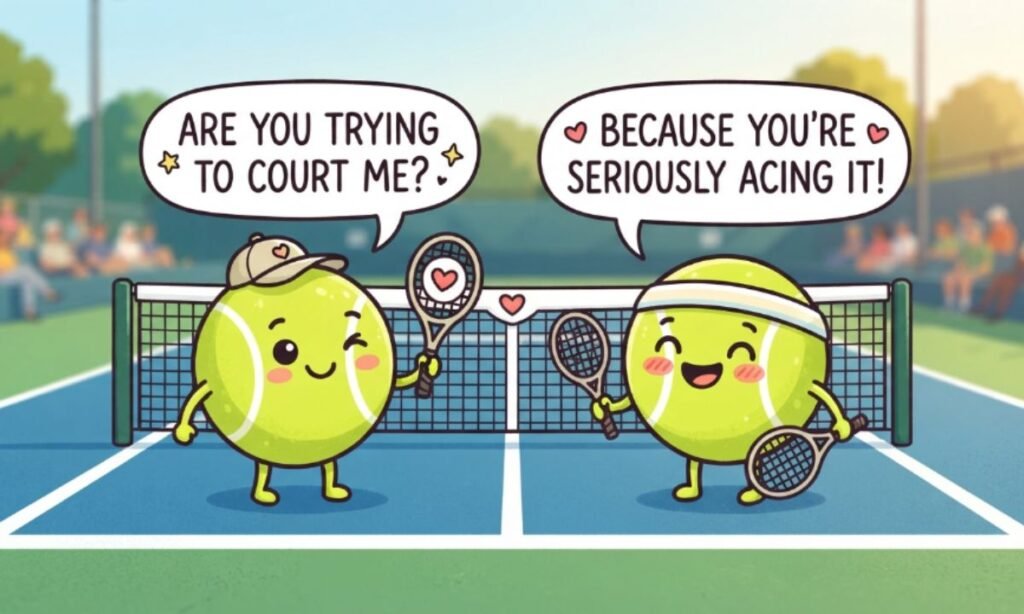 Flirty tennis puns