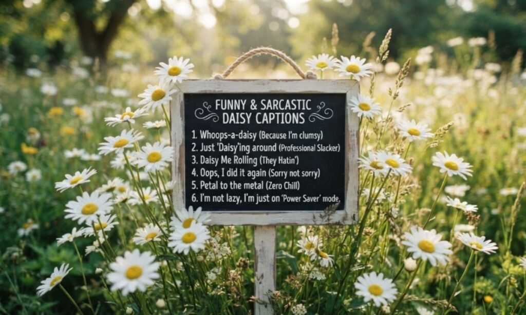 Funny and Sarcastic Daisy Captions