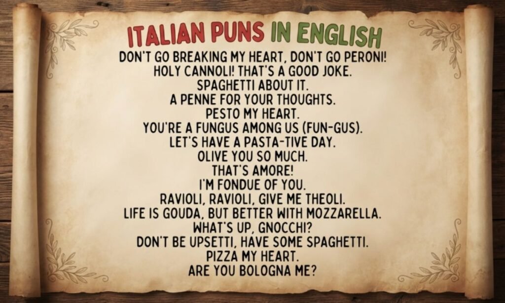 Italian puns in English