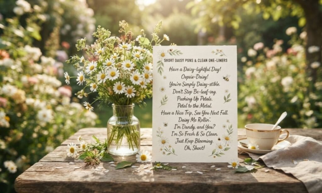 Short Daisy Puns and Clean One-Liners