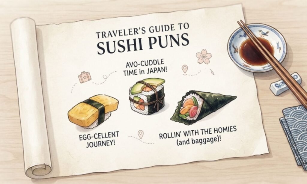 Sushi Puns for Tourists and Travelers
