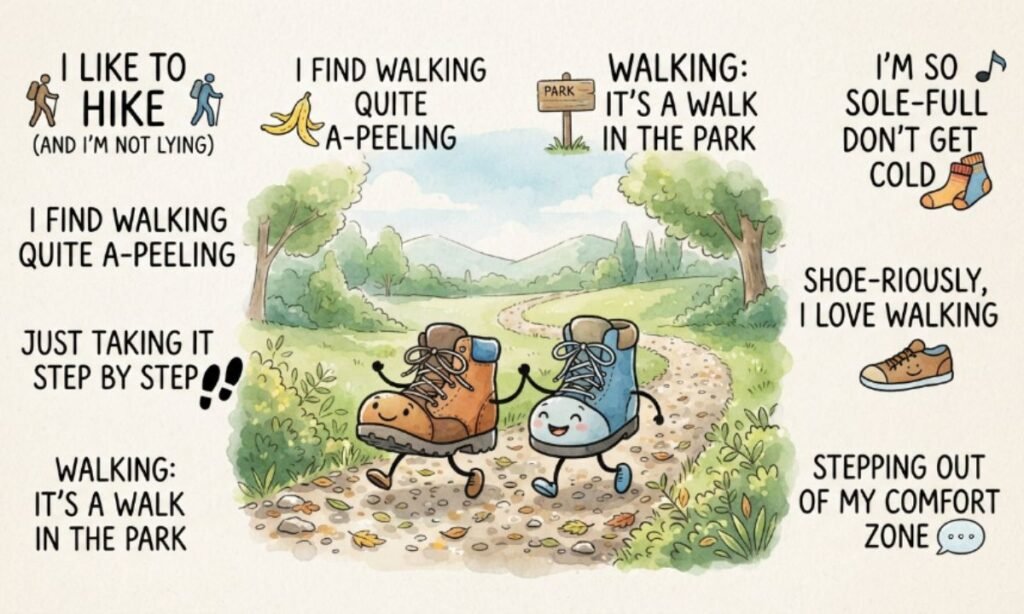 Walking Puns Captions