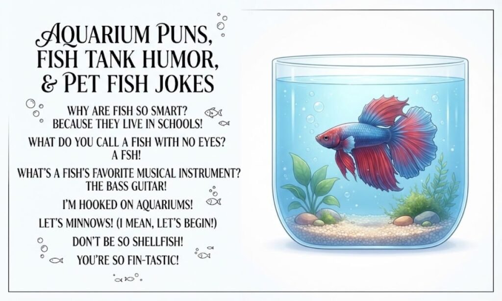 Aquarium Puns, Fish Tank Humor, and Pet Fish Jokes