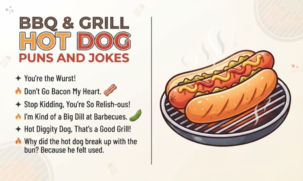 BBQ & Grill Hot Dog Puns And Jokes