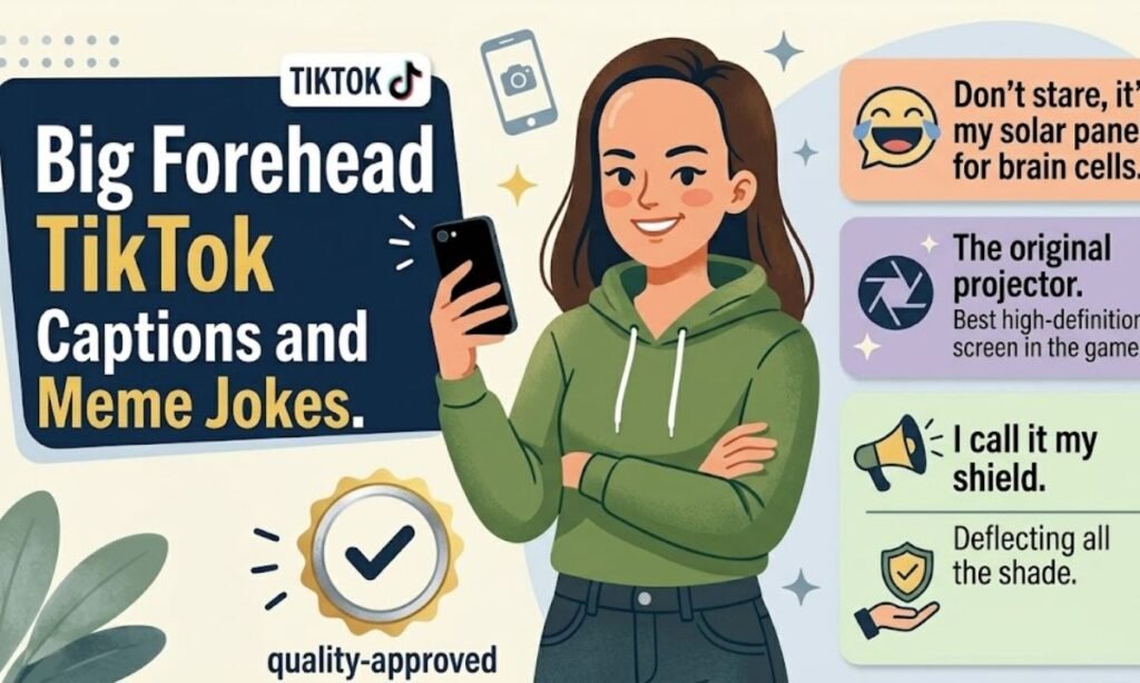 Big Forehead TikTok Captions and Meme Jokes