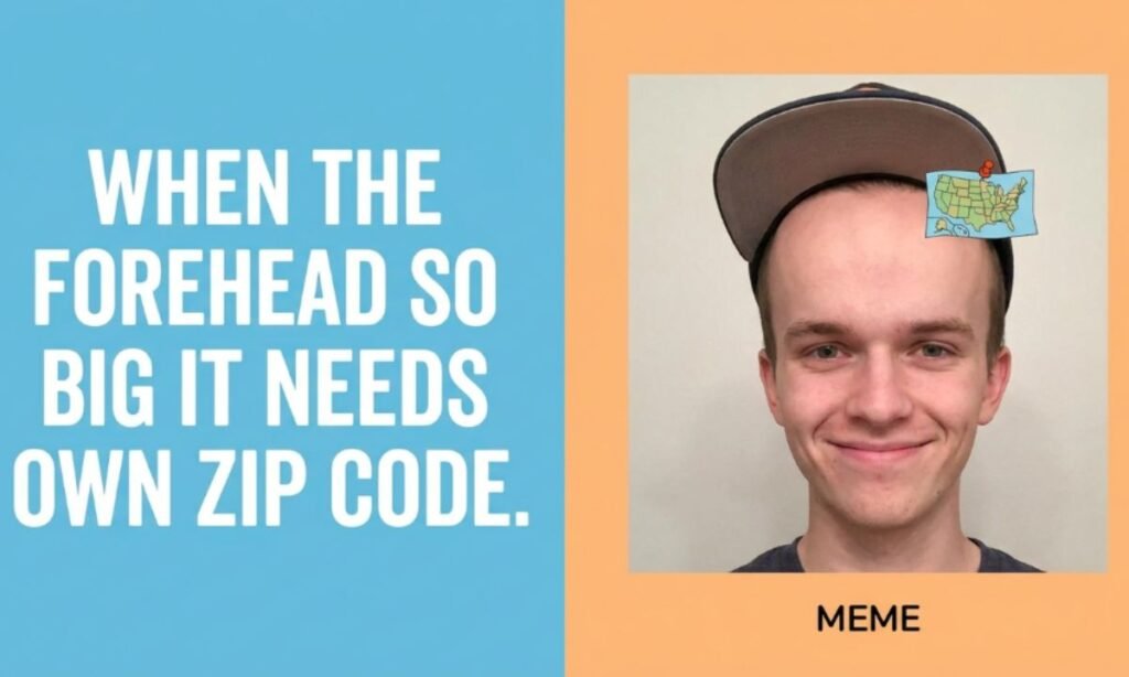 Big forehead jokes meme
