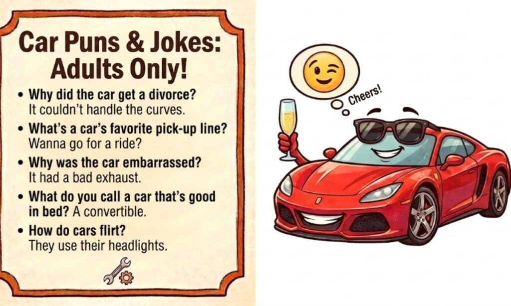 Car puns and jokes for adults