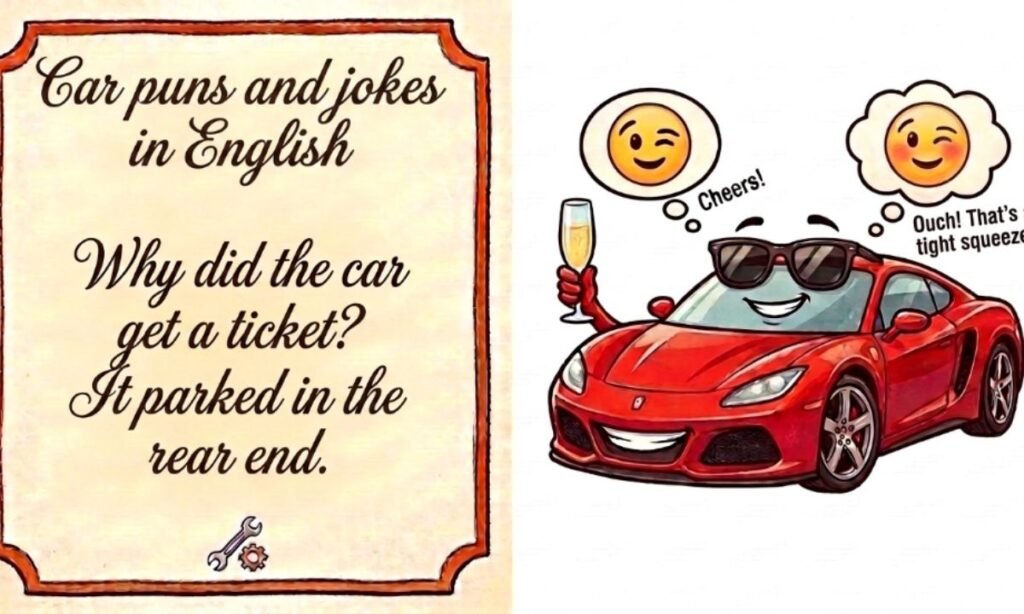 Car puns and jokes in English