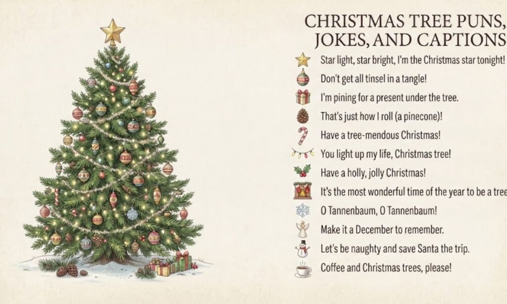 Christmas Tree Puns, Jokes, and Captions