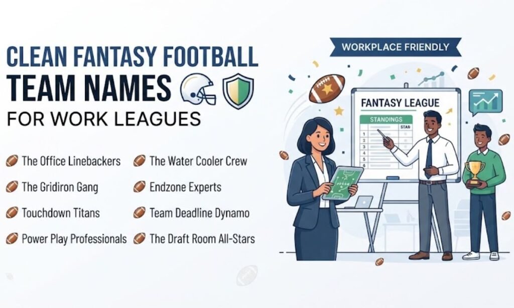 Clean Fantasy Football Team Names for Work Leagues