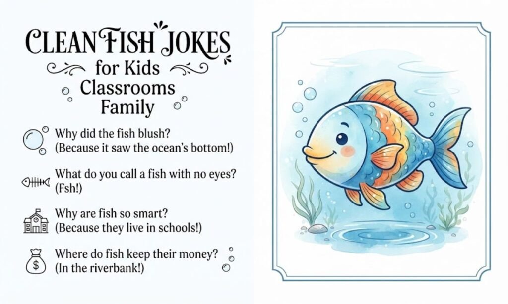 Clean Fish Jokes for Kids, Classrooms, and Family
