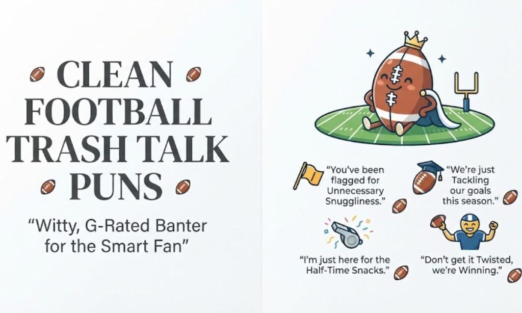 Clean Football Trash Talk Puns