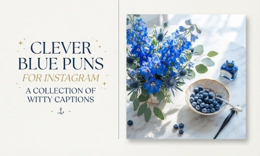 Clever Blue Puns for Instagram