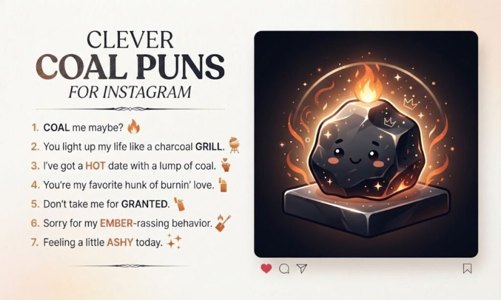 Clever Coal Puns for Instagram