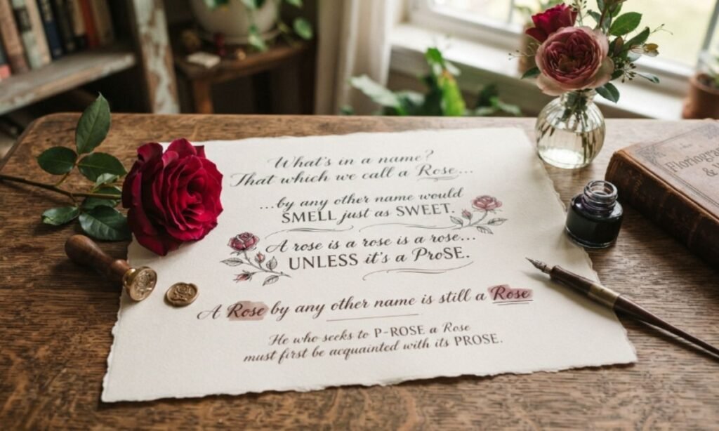 Clever Rose Wordplay