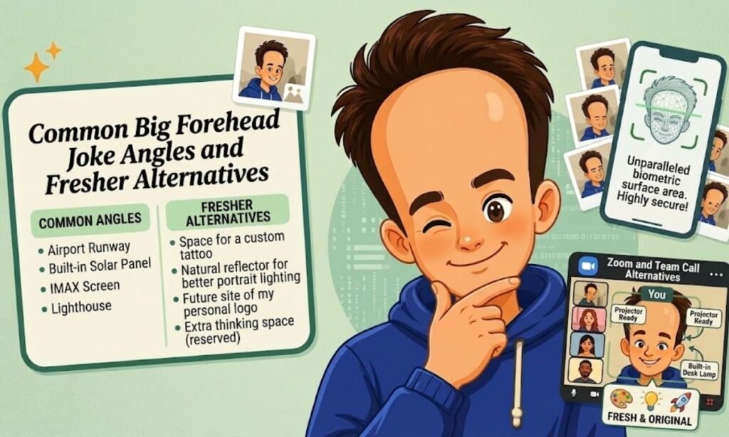 Common Big Forehead Joke Angles and Fresher Alternatives