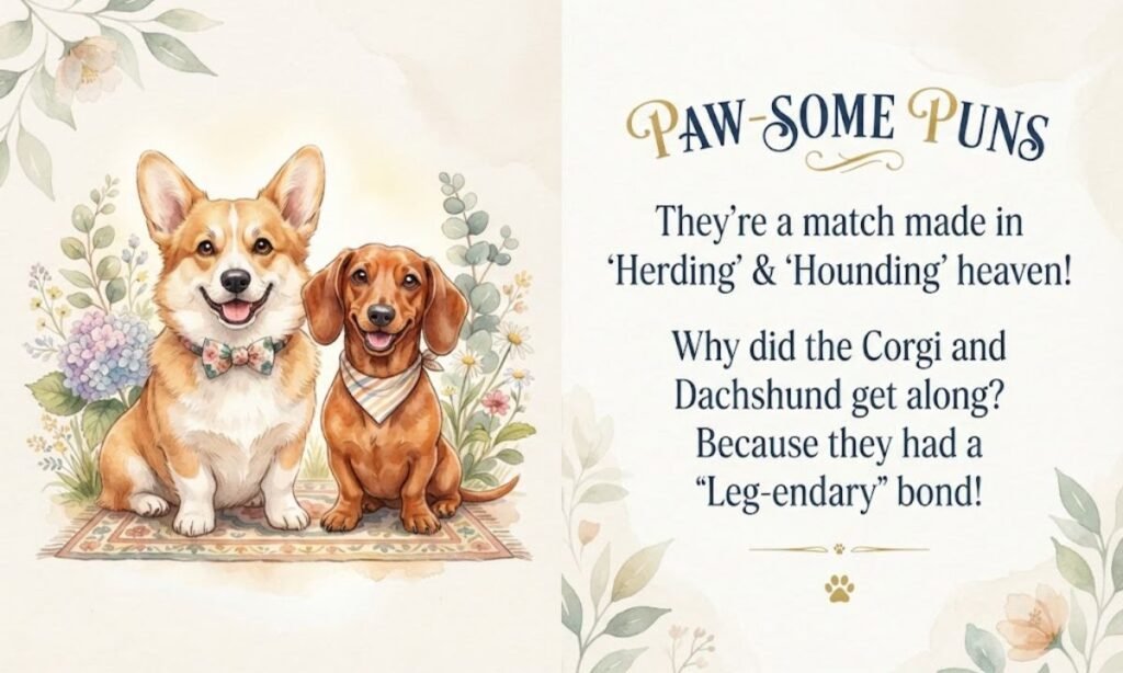 Corgi and Dachshund Puns