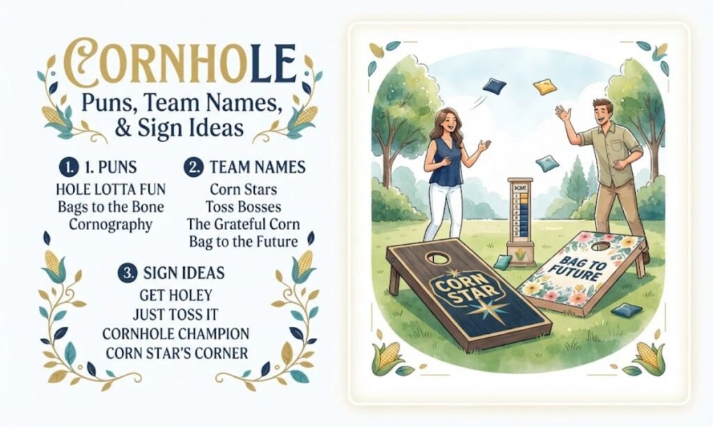 Cornhole Puns, Team Names, and Sign Ideas