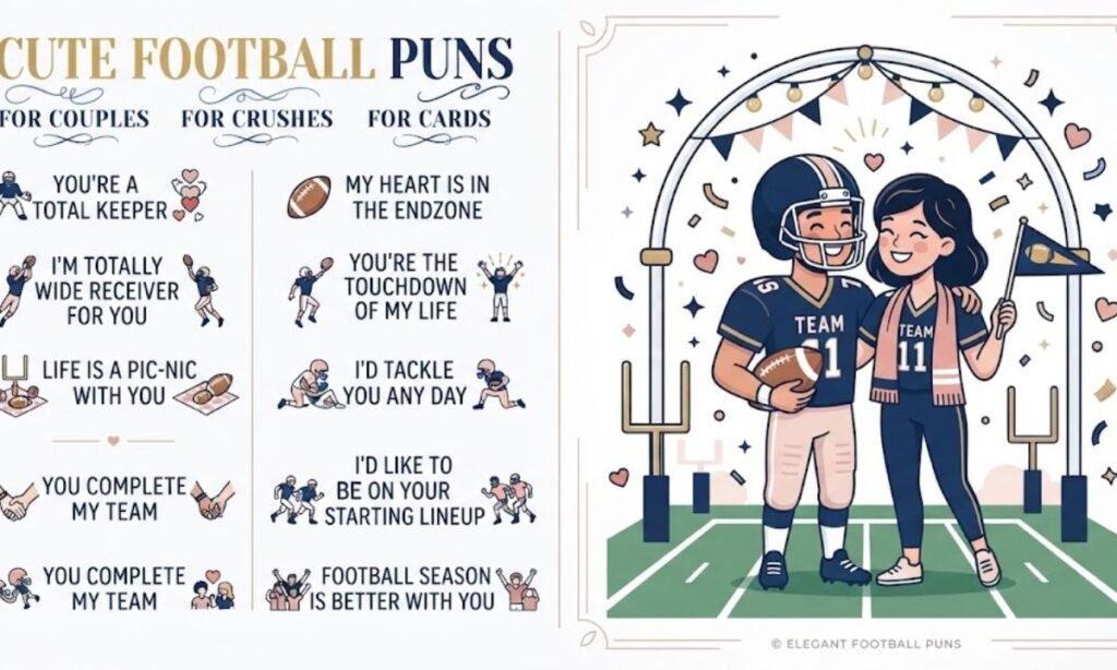 Cute Football Puns for Couples, Crushes, and Cards