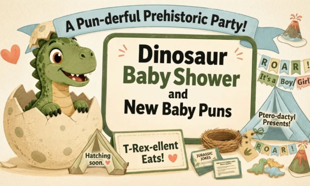 Dinosaur Baby Shower and New Baby Puns