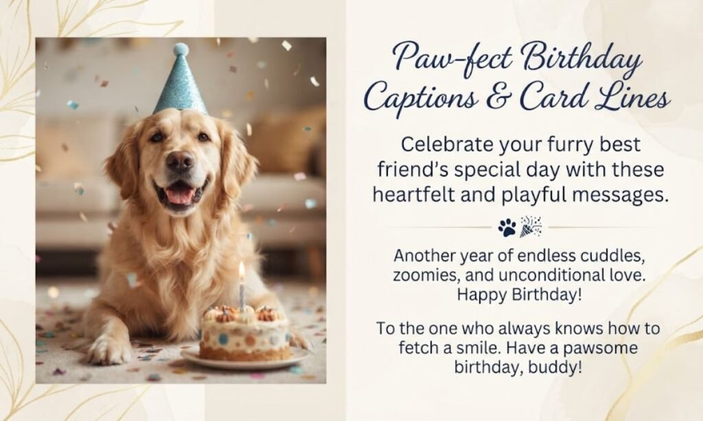 Dog Birthday Captions and Card Lines