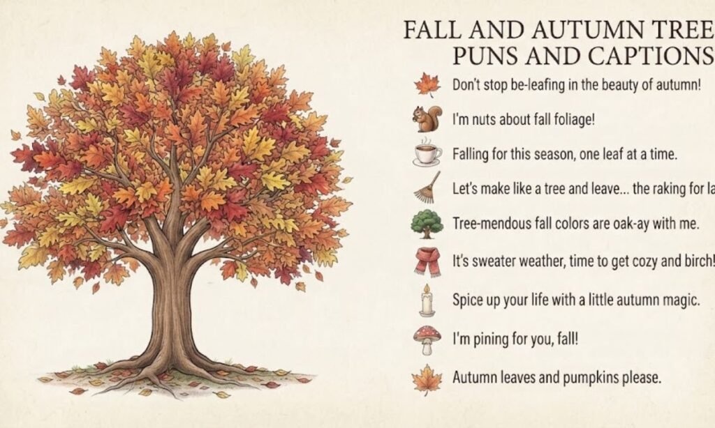 Fall and Autumn Tree Puns and Captions