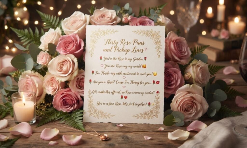 Flirty Rose Puns and Pickup Lines