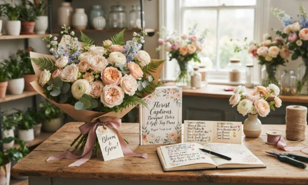 Florist Captions, Bouquet Notes, and Gift-Tag Puns