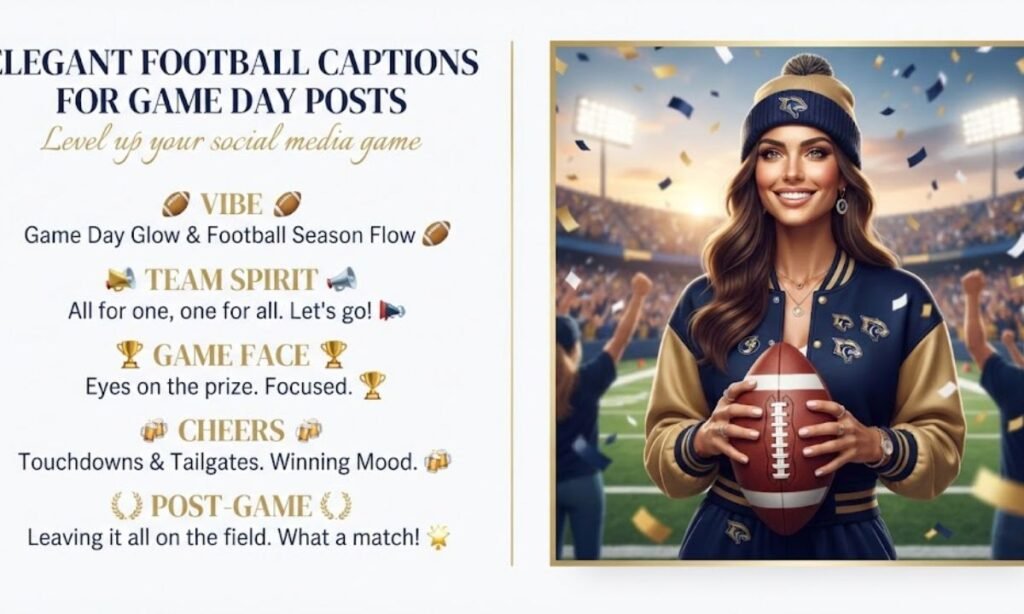 Football Captions for Game Day Posts