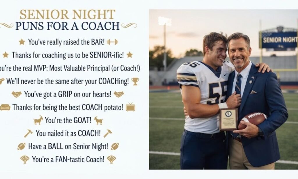 Football Coach and Senior Night Pun
