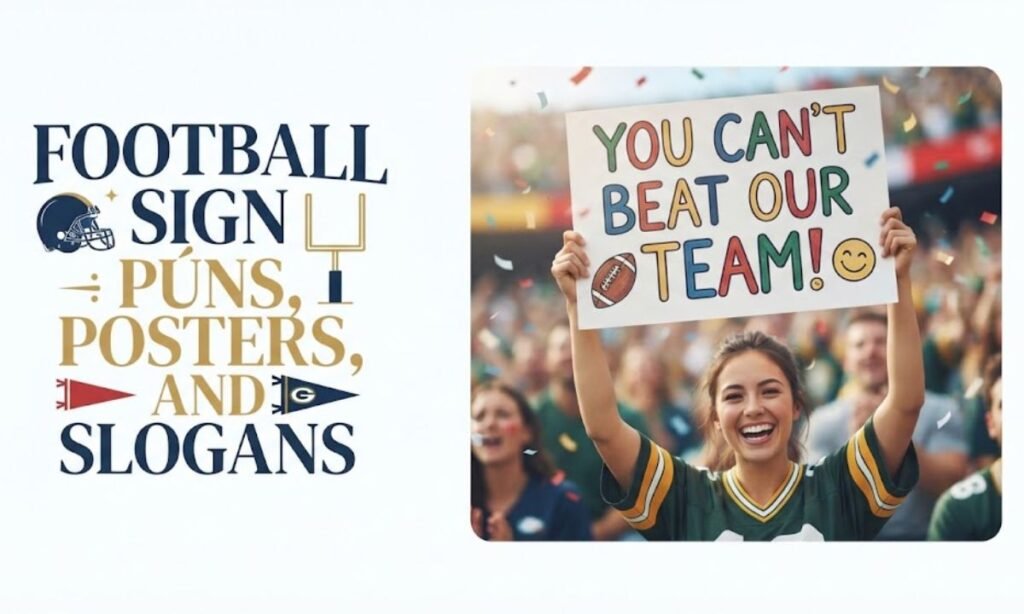 Football Sign Puns, Posters, and Slogans