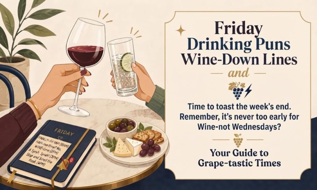 Friday Drinking Puns and Wine Down Lines