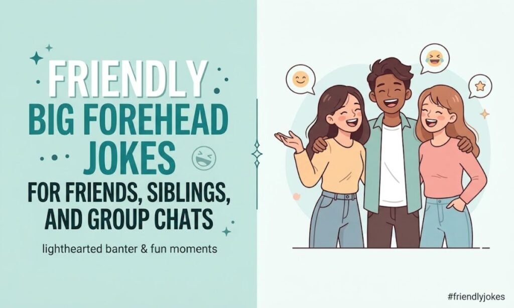 Friendly Big Forehead Jokes for Friends, Siblings, and Group Chats