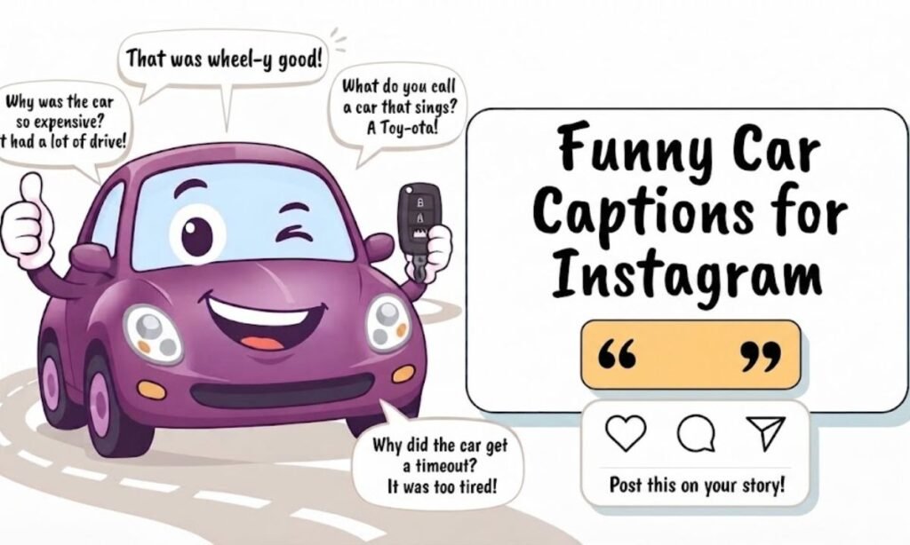 Funny Car Captions for Instagram
