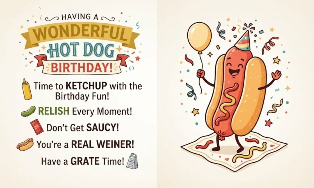 Hot dog puns birthday