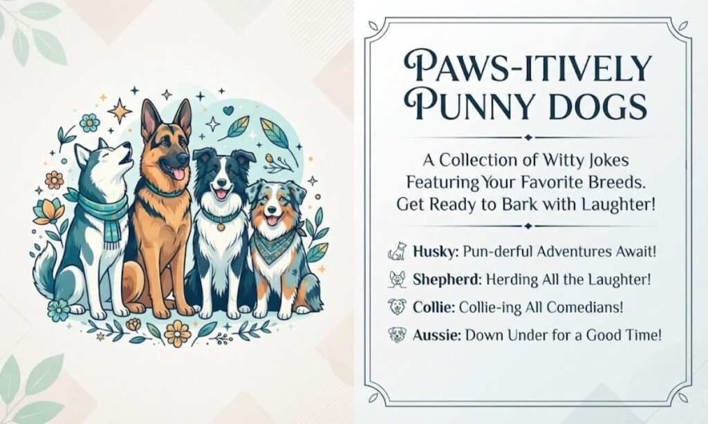 Husky, Shepherd, Collie, and Aussie Puns