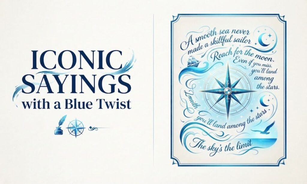Iconic Sayings with a Blue Twist