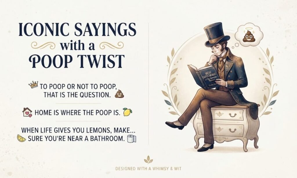 Iconic Sayings with a Poop Twist